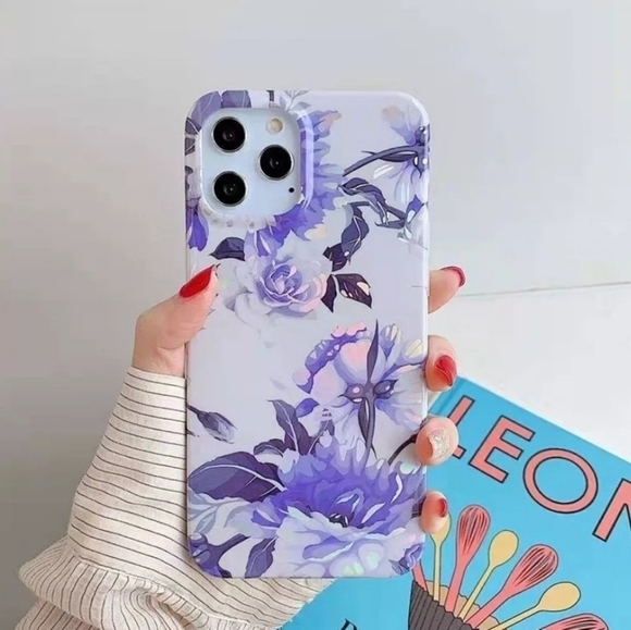 iPhone 11 Case floral iPhone 12 Pro Max Case Floral laser Holographic - Picture 1 of 8